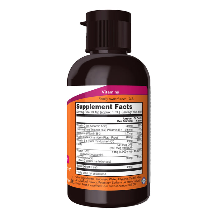 Now Suplemento Vitamina B-12 Líquida con Complejo B 59 ml
