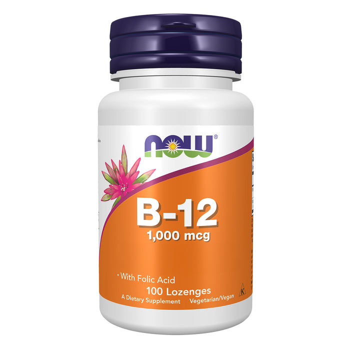 Now Suplemento Vitamina B-12 1000 mcg 100 Tabletas Masticables