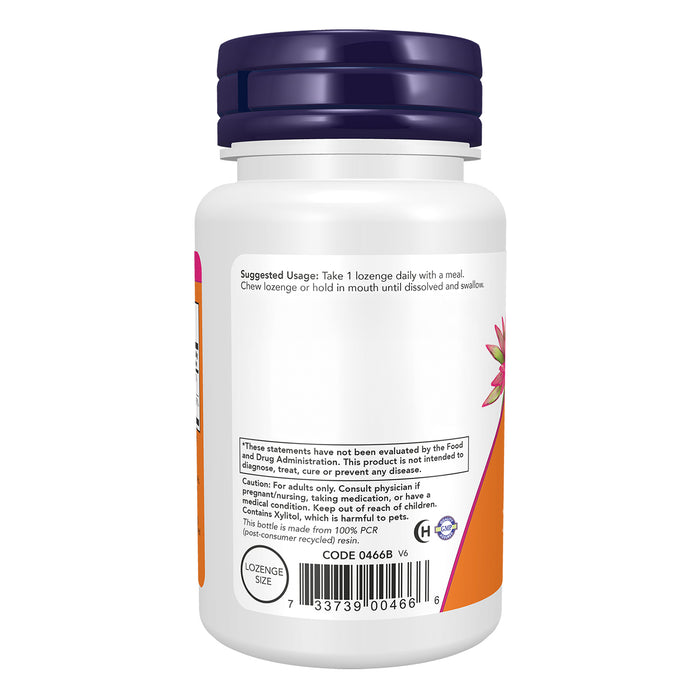 Now Suplemento Vitamina B-12 1000 mcg 100 Tabletas Masticables