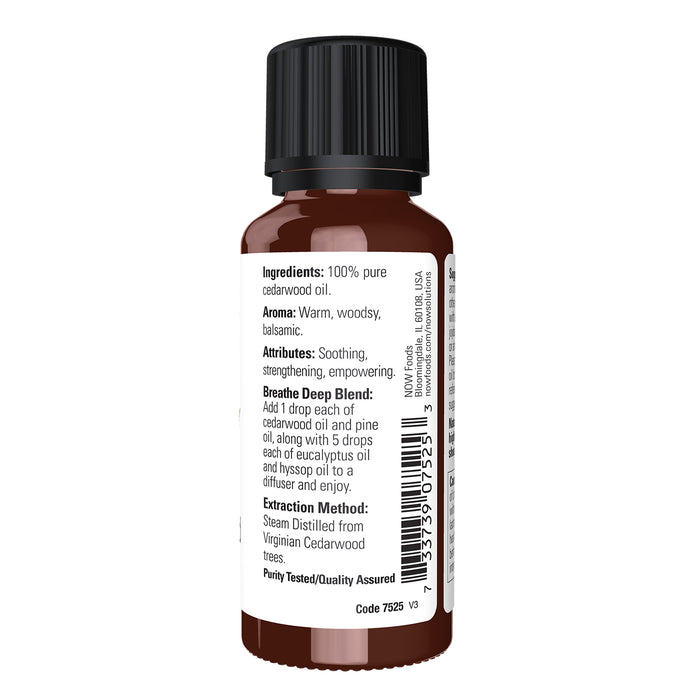 Now Solutions Aceite Esencial de Cedro 30 ml (1 fl. oz.)