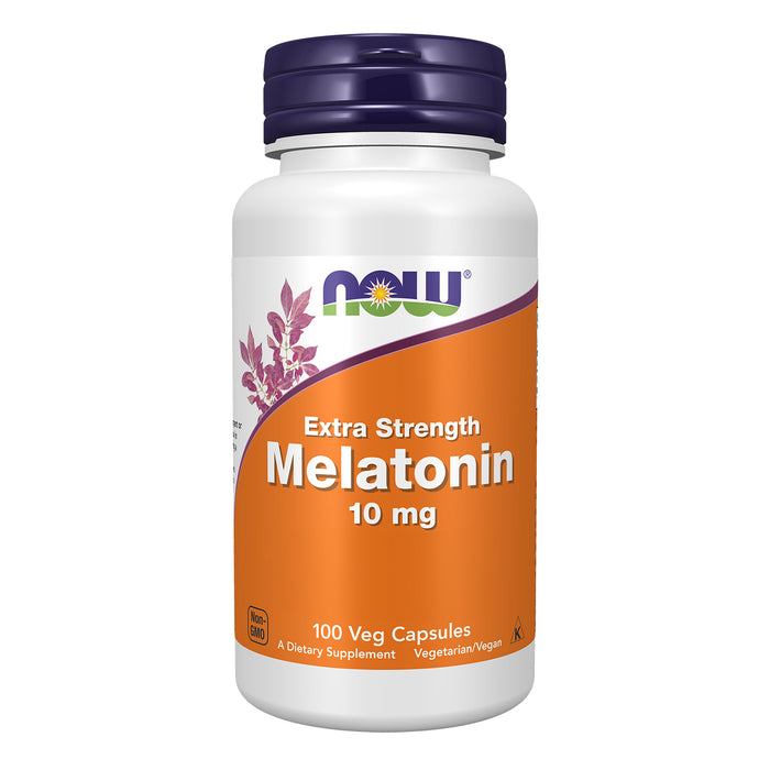 Now Suplemento Melatonina Extra Strength 10 mg 100 Cápsulas Vegetales