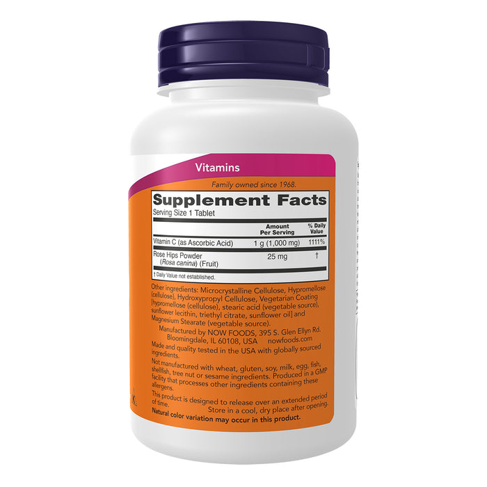 Now Vitamina C-1000 con Rosa Mosqueta Liberación Prolongada 100 Tabletas