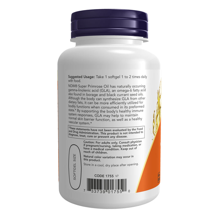 Now Suplemento Super Primrose 1300 mg 60 Cápsulas Blandas