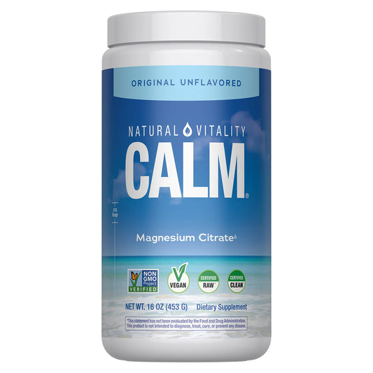 Natural Vitality CALM Suplemento Citrato de Magnesio, 16 oz (453g) sin sabor