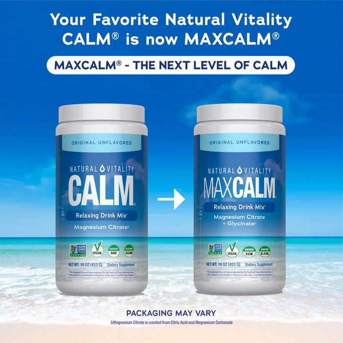 Natural Vitality CALM Suplemento Citrato de Magnesio, 16 oz (453g) sin sabor