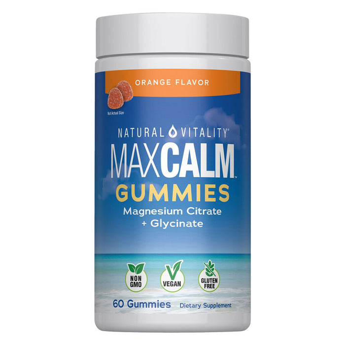 Natural Vitality CALM Suplemento Citrato de Magnesio 330mg, 60 Gomitas sabor naranja