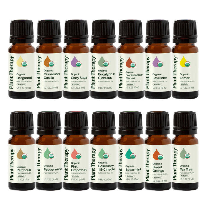 Plant Therapy Kit de Aceites Esenciales – 14 Piezas 10 ml (1/3 oz)