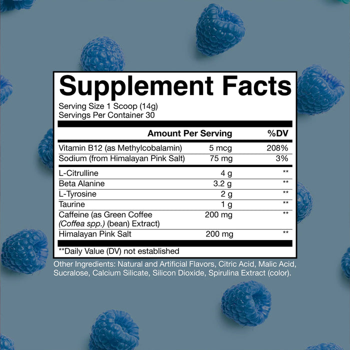 Cbum Blue Raspberry Raw CBUM Essential Pre-Entrenamiento Sabor Blue Raspberry, 30 ...
