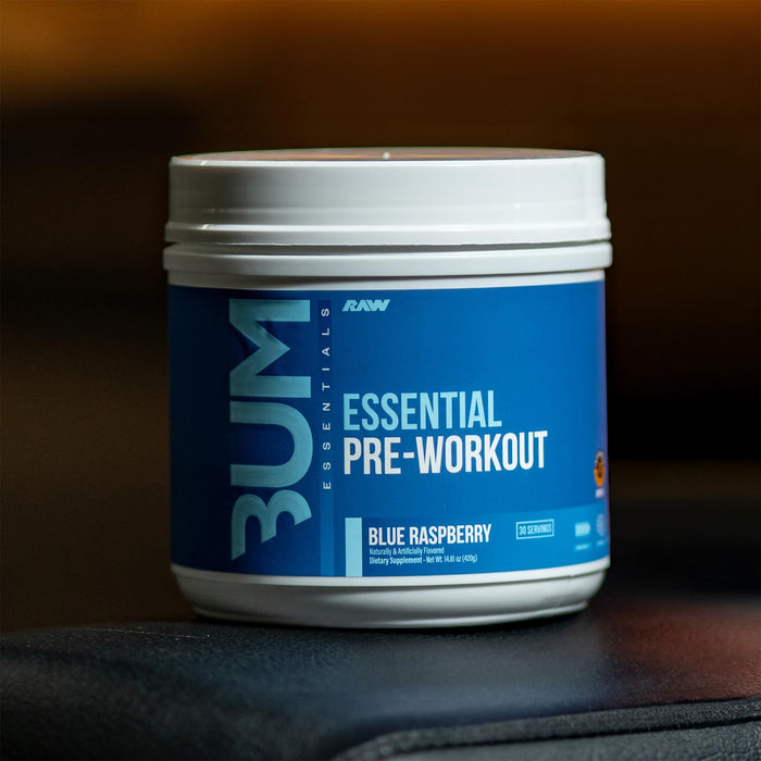 Cbum Blue Raspberry Raw CBUM Essential Pre-Entrenamiento Sabor Blue Raspberry, 30 ...