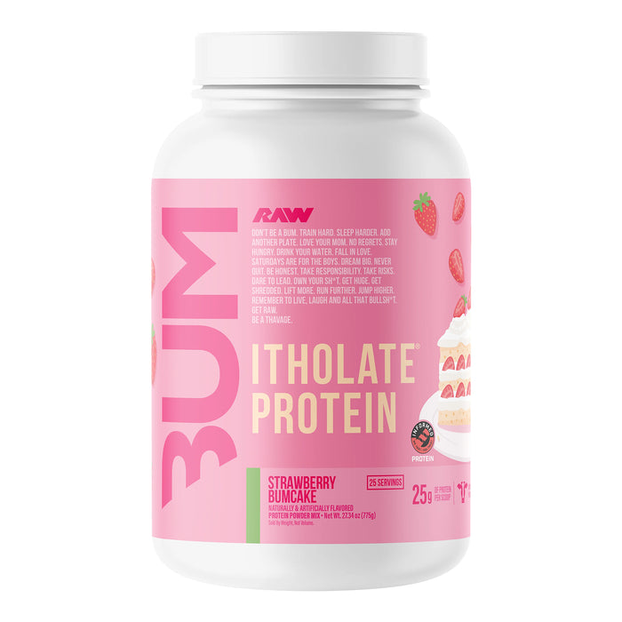 RAW Nutrition CBUM Proteína Aislado de Suero de Leche – 1.7 lb Sabor Pastel de Fresa