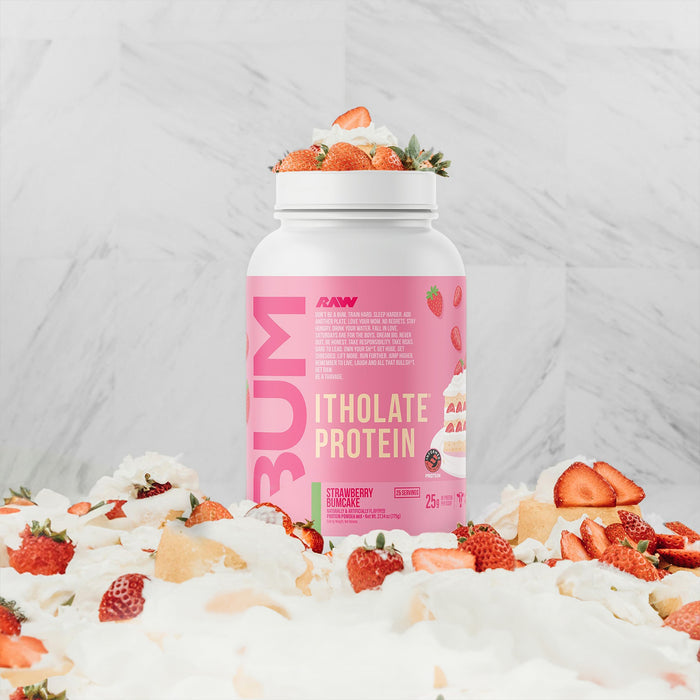 RAW Nutrition CBUM Proteína Aislado de Suero de Leche – 1.7 lb Sabor Pastel de Fresa
