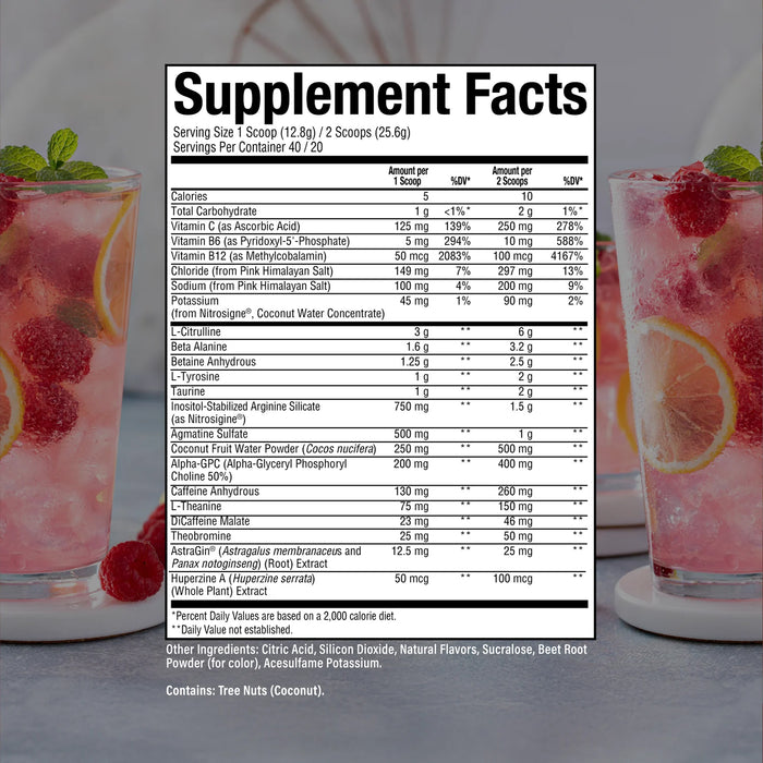 Raw CBUM Thavage Pre-Entrenamiento Sabor Raspberry Lemonade, 40 Servicios