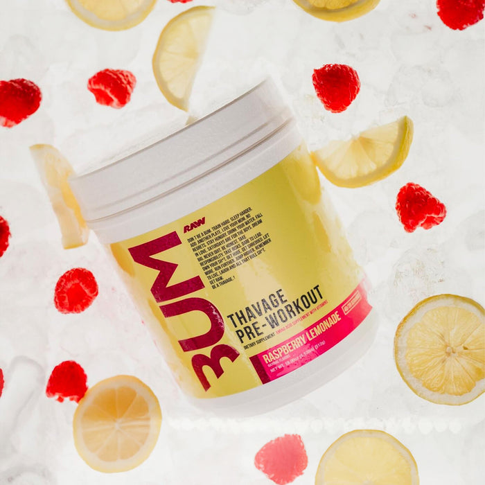 Raw CBUM Thavage Pre-Entrenamiento Sabor Raspberry Lemonade, 40 Servicios