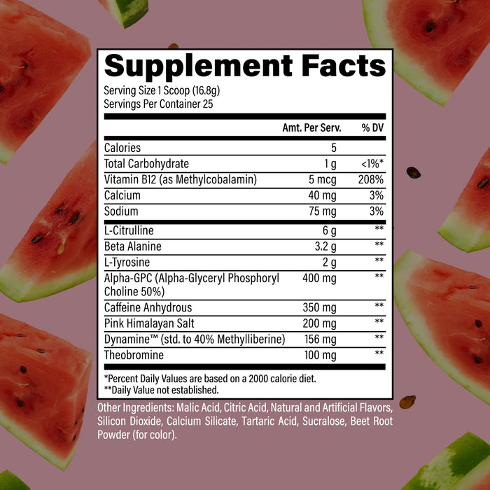 RAW Nutrition Essential Charged Pre-Workout – 25 Servicios Sabor Sour Watermelon