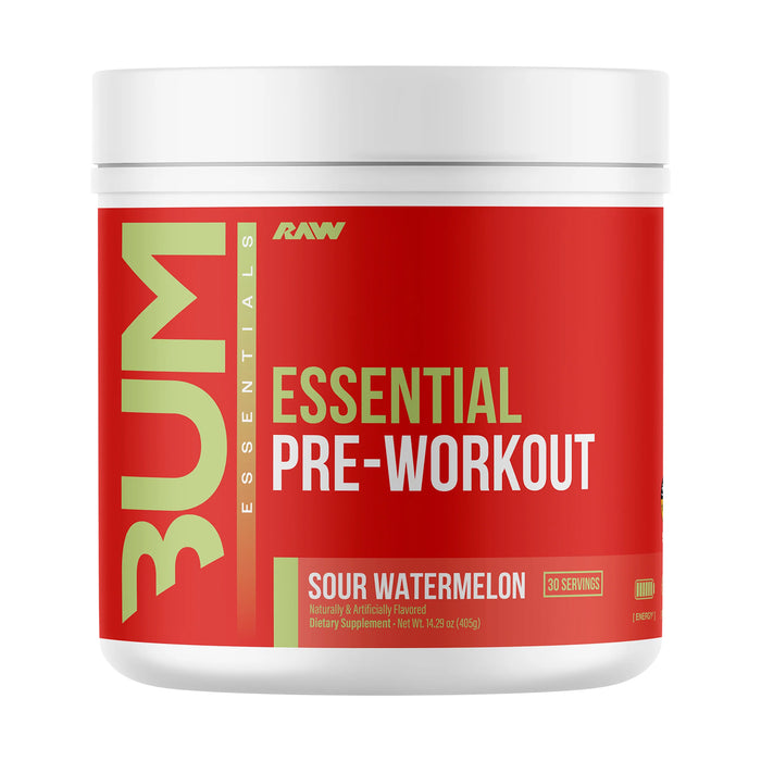 Raw CBUM Pre-Entrenamiento Sabor Sandía, 405 g