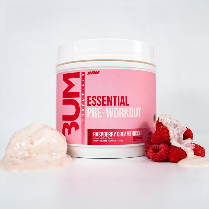 RAW Nutrition CBUM Essential Pre-Workout – 777 g (30 Servicios) Sabor Raspberry Creamthickle