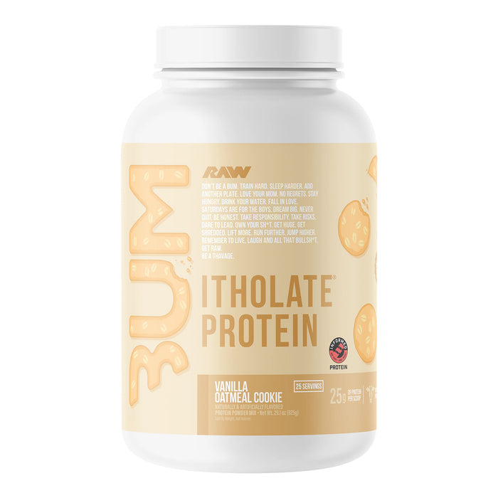 Raw CBUM Itholate Proteína Sabor Vainilla con Galleta de Avena, 25 servicios (777 g)