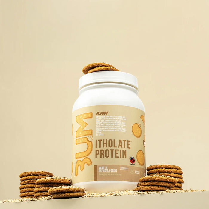 Raw CBUM Itholate Proteína Sabor Vainilla con Galleta de Avena, 25 servicios (777 g)