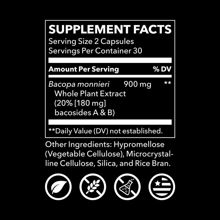 LifeSeasons Suplemento Alimenticio Bacopa 900mg, 60 Cápsulas