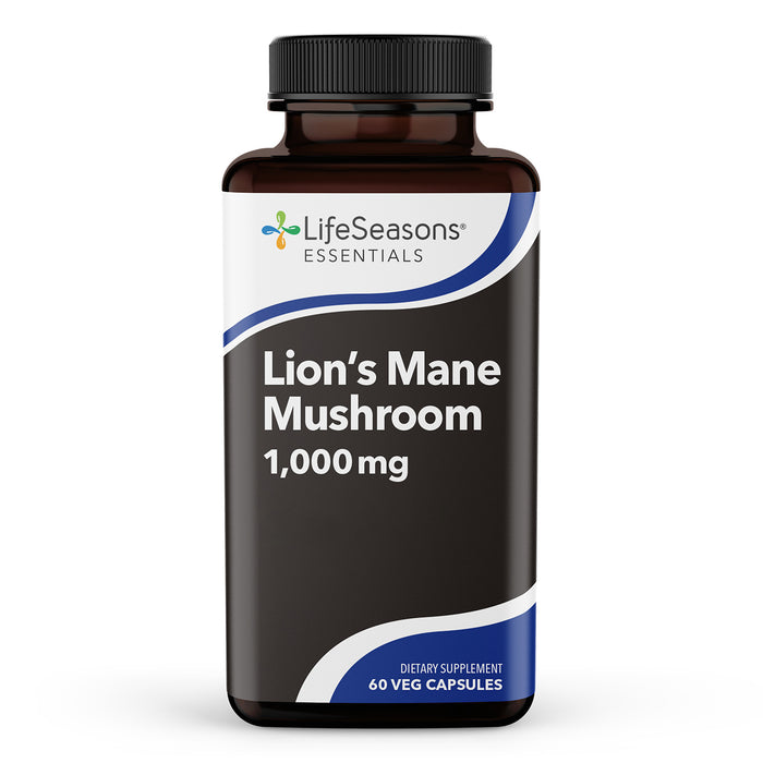 LifeSeasons Suplemento Alimenticio Hongo Melena de León 1000 mg, 60 Cápsulas