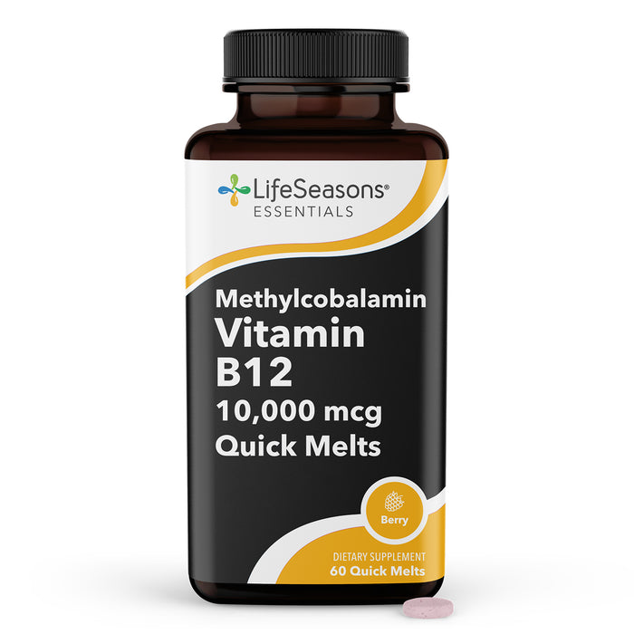 Lifeseasons Suplemento de Vitamina B12 10,000 mcg,  60 Cápsulas