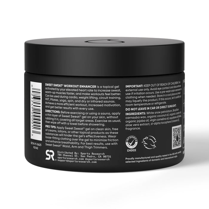 Sports Research Sweet Sweat Gel Tópico, Tarro 6.5 oz (184 g)