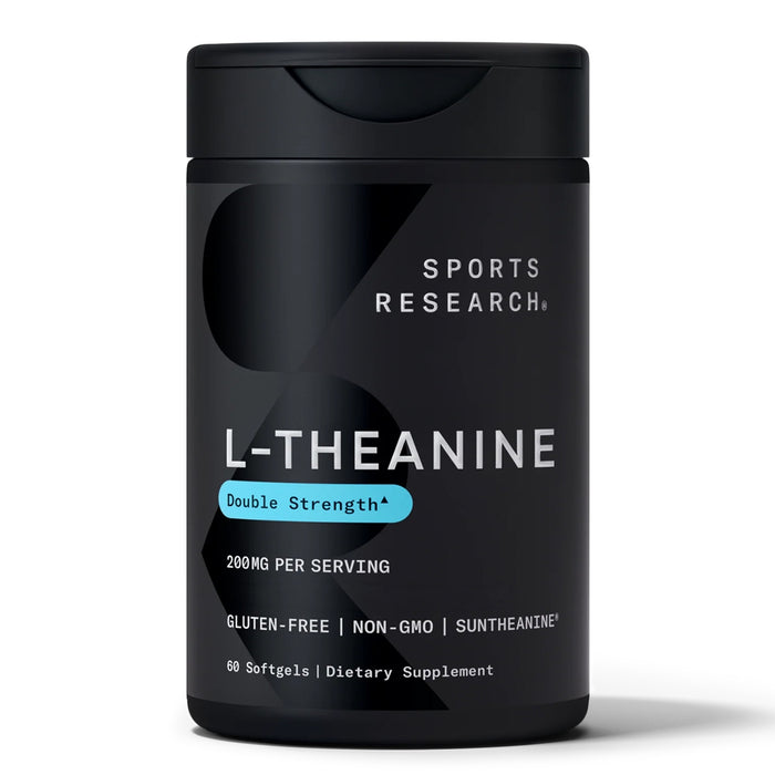 Sports ResearchSuplemento  L‑Theanine Doble Potencia, 60 Cápsulas