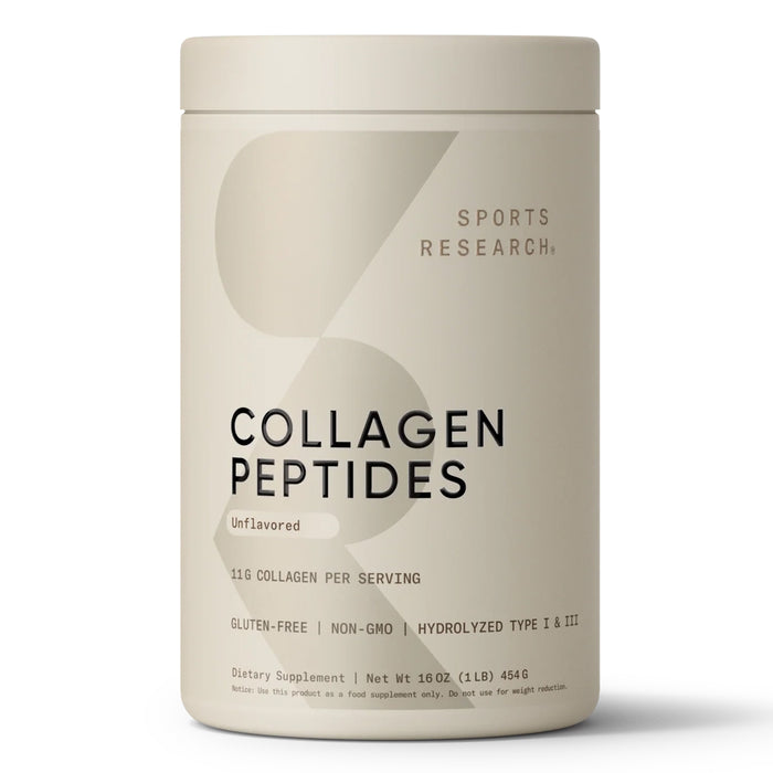 Sports Research Péptidos de Colágeno Powder, 16 oz sin sabor