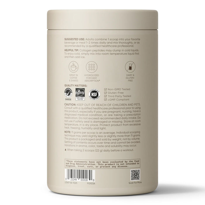 Sports Research Péptidos de Colágeno Powder, 16 oz sin sabor