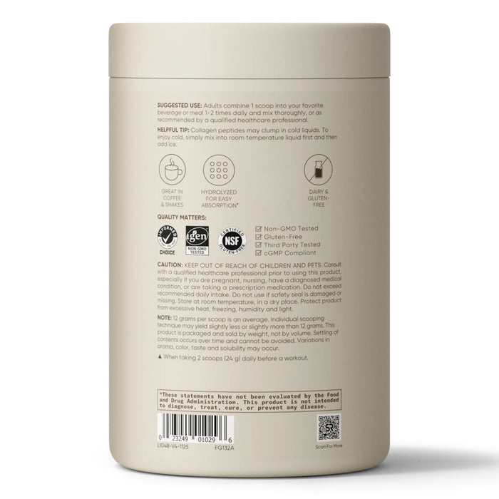 Sports Research Péptidos de Colágeno en Polvo, 480 g Sabor Vainilla