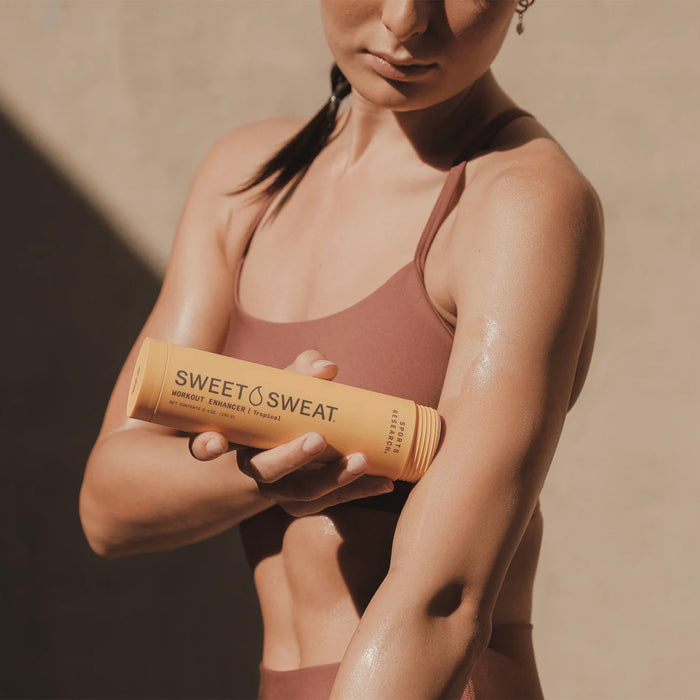 Sports Research Sweet Sweat Gel en Barra Roll‑On Tropical, 181 g, Potenciador de Entrenamiento