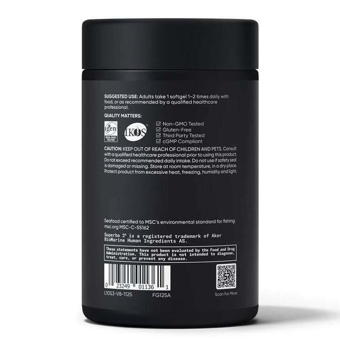 Sports Research Aceite de Krill Antártico con Omega‑3 EPA & DHA + Astaxantina, 120 Mini Softgels