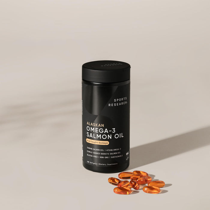 Sports Research Aceite de Salmón Sockeye Salvaje de Alaska, 2500 mg EPA+DHA, 180 Cápsulas Blandas