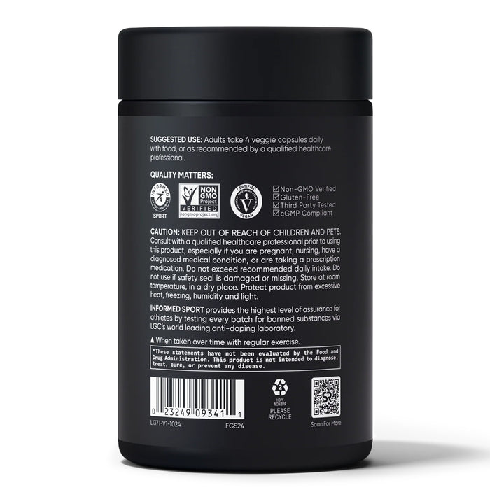 Sports Research Monohidrato de Creatina 5 g por Porción, 120 Cápsulas