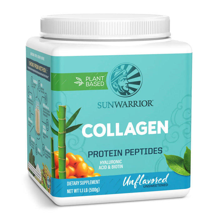 Sunwarrior Péptidos de Proteína Constructora de Colágeno, Sin Sabor, 500 g, Vegana, Sin OMG