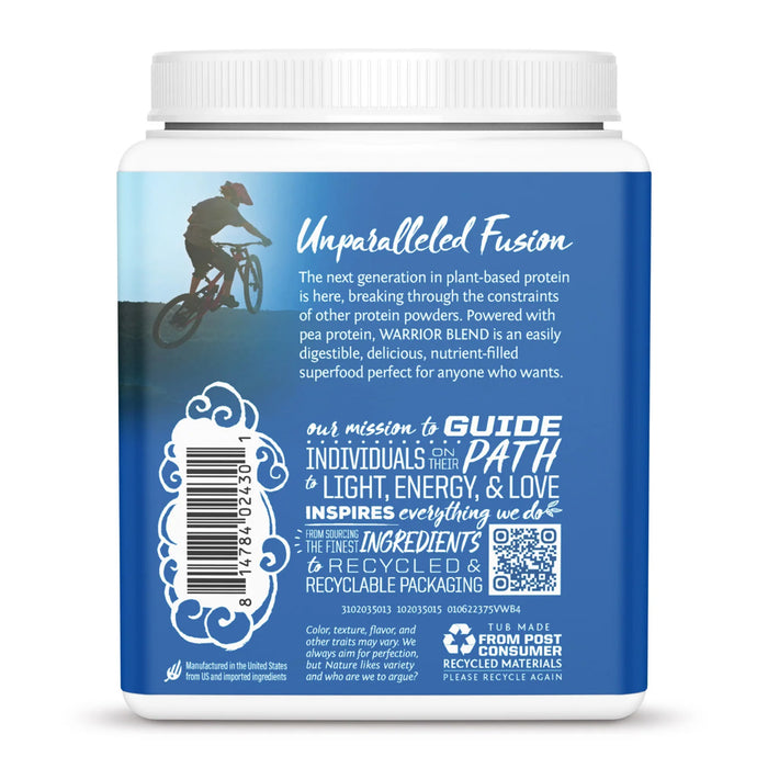 Sunwarrior Warrior Blend Proteína Orgánica en Polvo, Vainilla, 375 g, 15 Porciones, Vegana, Sin OMG