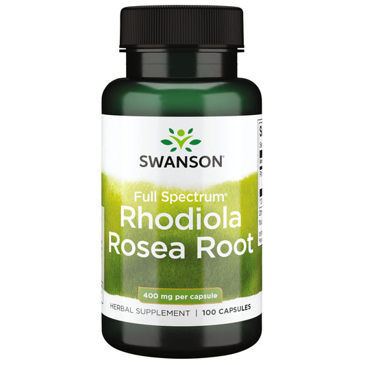 Swanson Suplemento de Raíz de Rhodiola Rosea, 400mg por cápsuala, 100 Cápsulas
