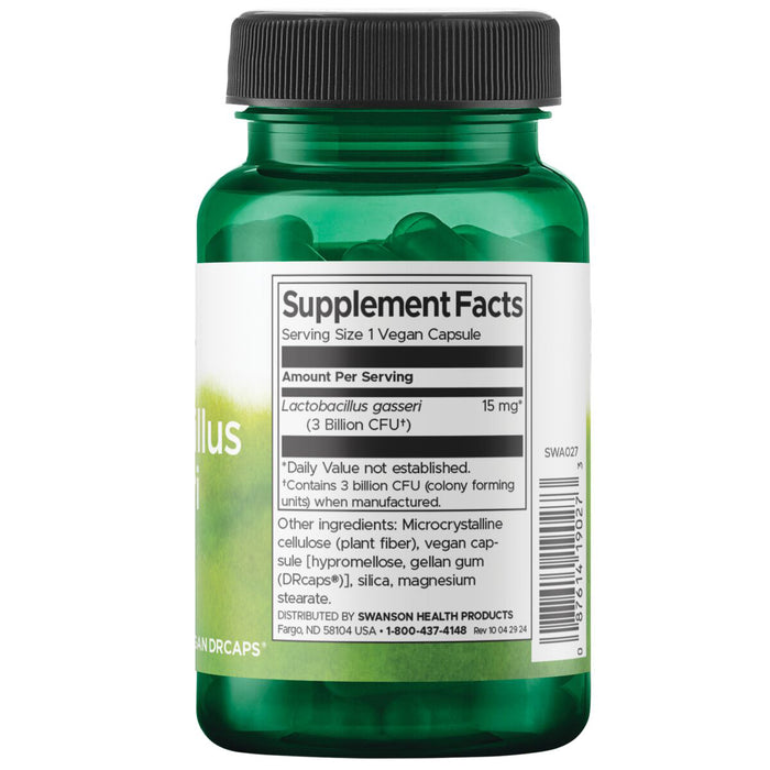 Swanson Lactobacillus Gasseri 3 Billion Cfu, 60 cápsulas