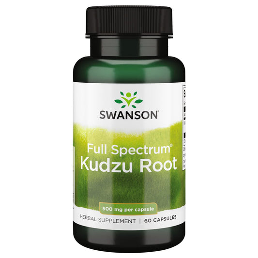 Swanson Suplemento de Raíz de Kudzu, 500 mg por cápsula, 60 Cápsulas para 2 meses