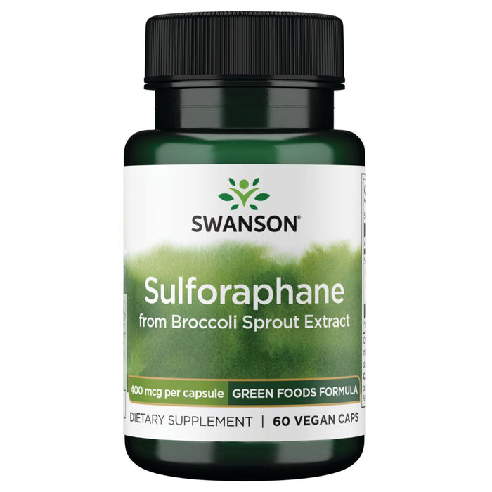 Swanson Suplemento de Sulforafano de brócoli 400 mcg, 60 Cápsulas