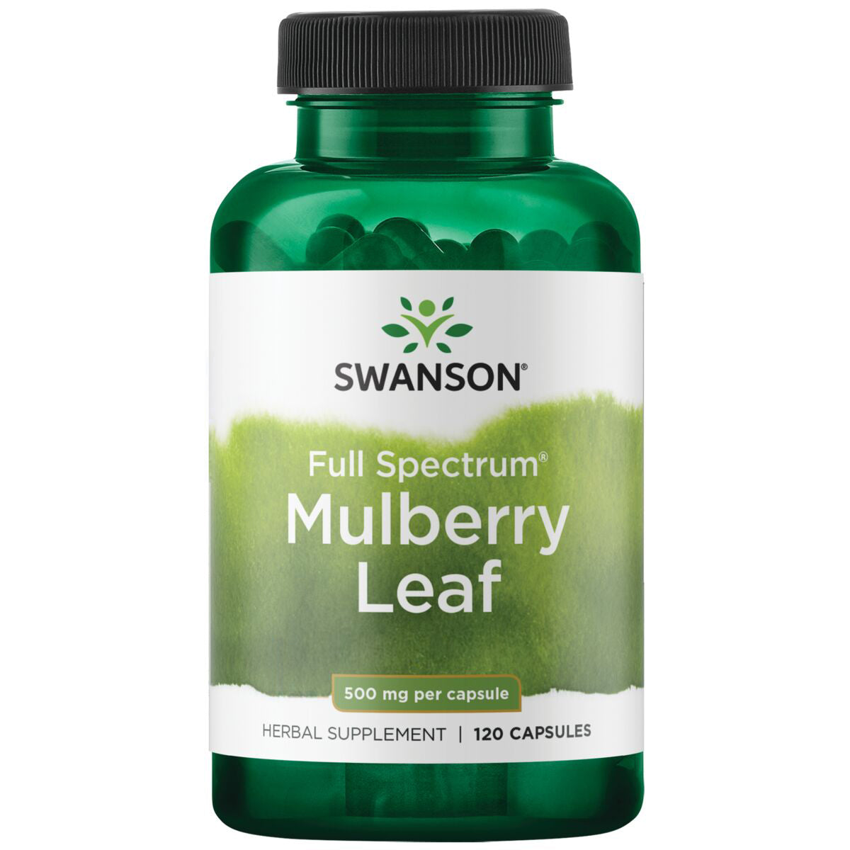 Swanson Suplemento de Hojas de Morera, 500 mg por cápsula, 120 cápsulas para 2 meses