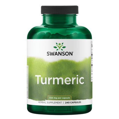 Swanson Suplemento de Cúrcuma, 720mg por cápsula, 240 cápsulas para 4 meses