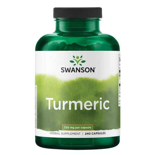 Swanson Suplemento de Cúrcuma, 720mg por cápsula, 240 cápsulas para 4 meses