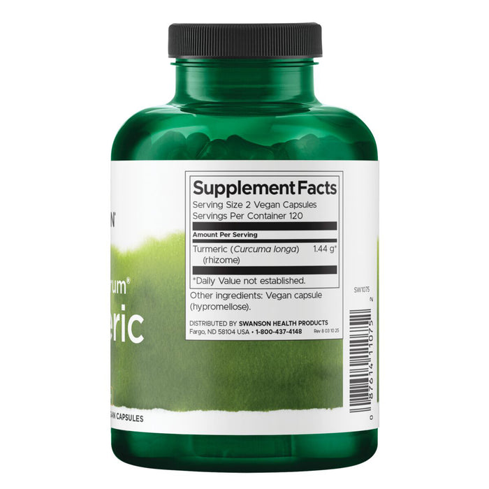 Swanson Suplemento de Cúrcuma 720mg, 240 cápsulas
