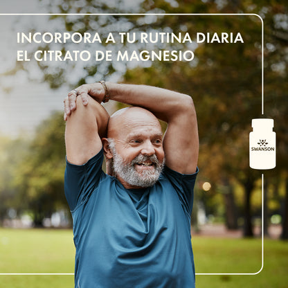 Swanson Suplemento Citrato de Magnesio, 112.5 Mg por tableta, 240 Tabletas para 4 meses