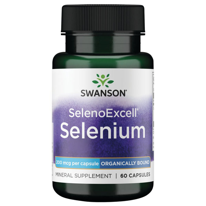 Swanson Suplemento de Selenio SelenoExcell 200 Mcg, 60 cápsulas