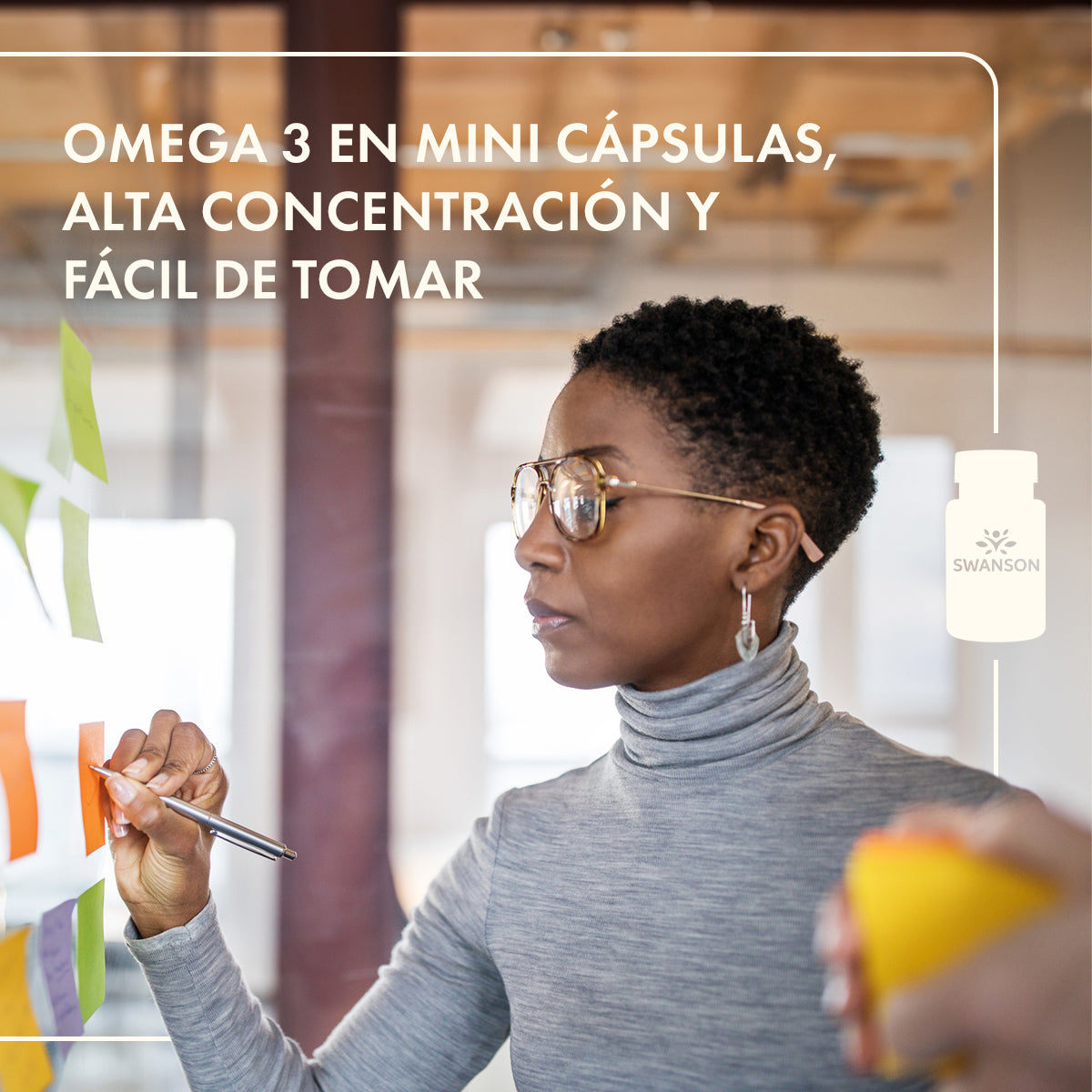 Swanson Suplemento de Omega 3 Alta Concentración 570mg, 120 Cápsulas