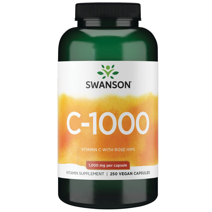 Swanson Vitamina C Con Escaramujos 1000 mg, 250 cápsulas