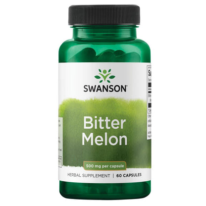 Swanson Suplemento Espectro Completo De Melón Amargo, 500 mg por cápsula, 60 cápsulas para 2 meses