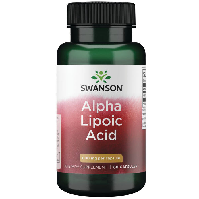 Swanson Suplemento Ácido Alpha Lipoico 600 Mg, 60 cápsulas
